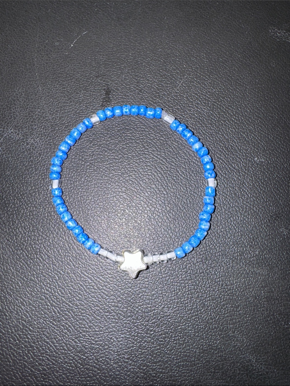 Blue Beaded Star Bracelet